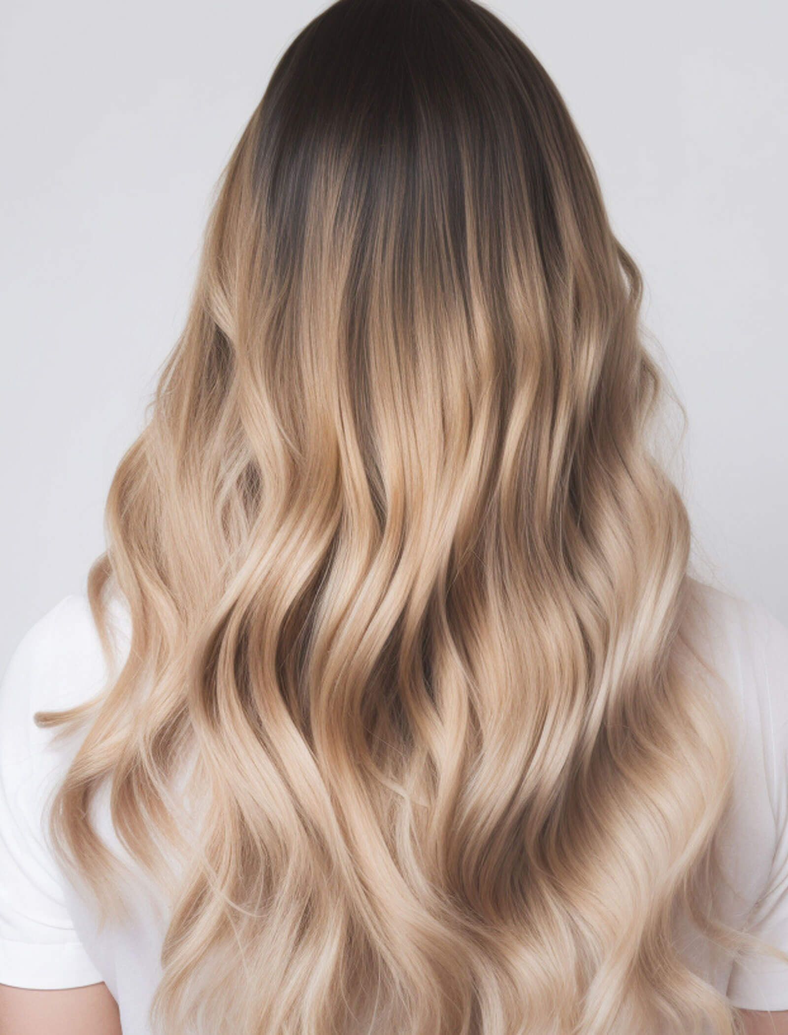 Extension per capelli - donna da dietro con capelli biondi e ricci - Haarstudio Mayr a Brunico