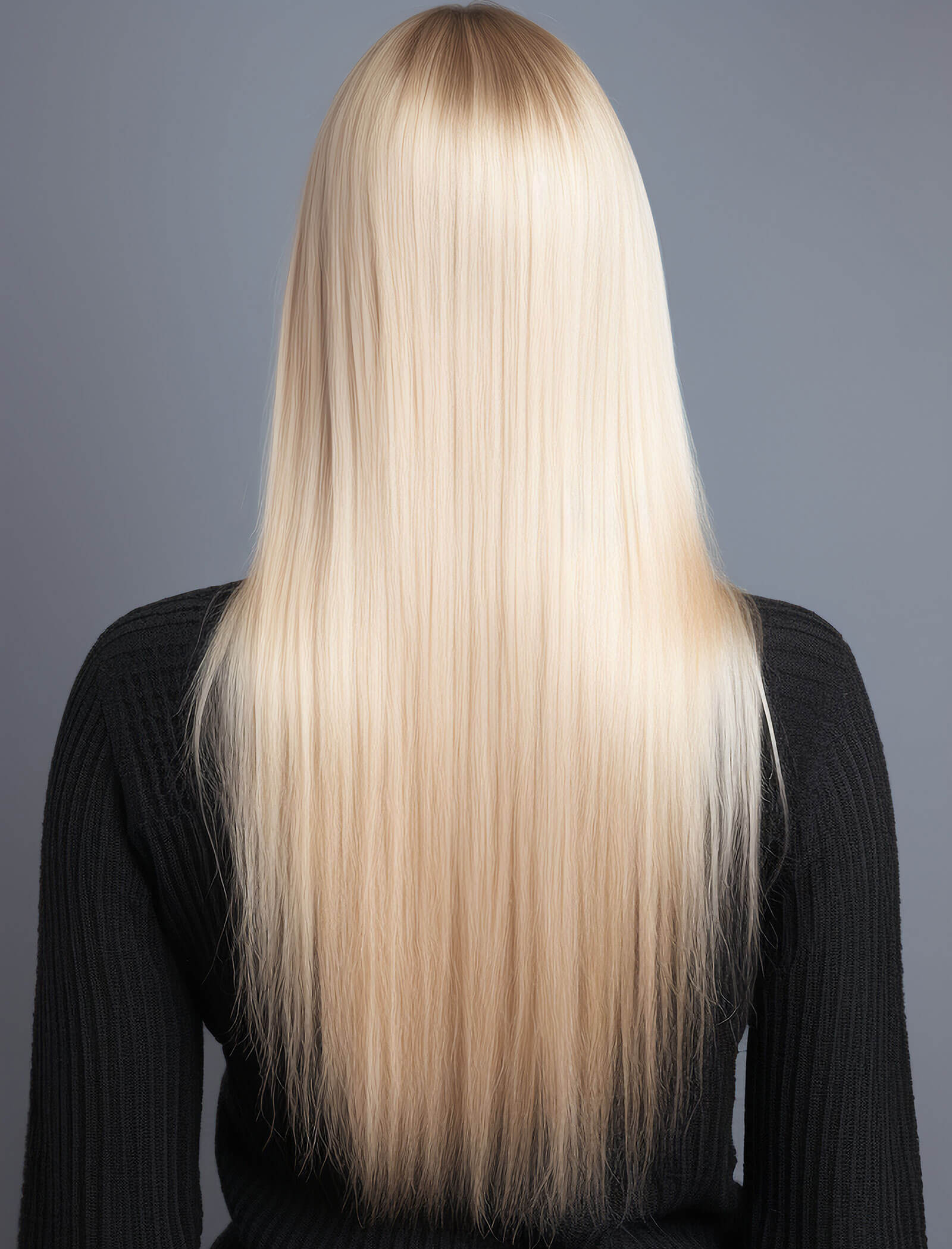 Estensione dei capelli - donna da dietro con lunghi capelli biondi - Haarstudio Mayr a Brunico